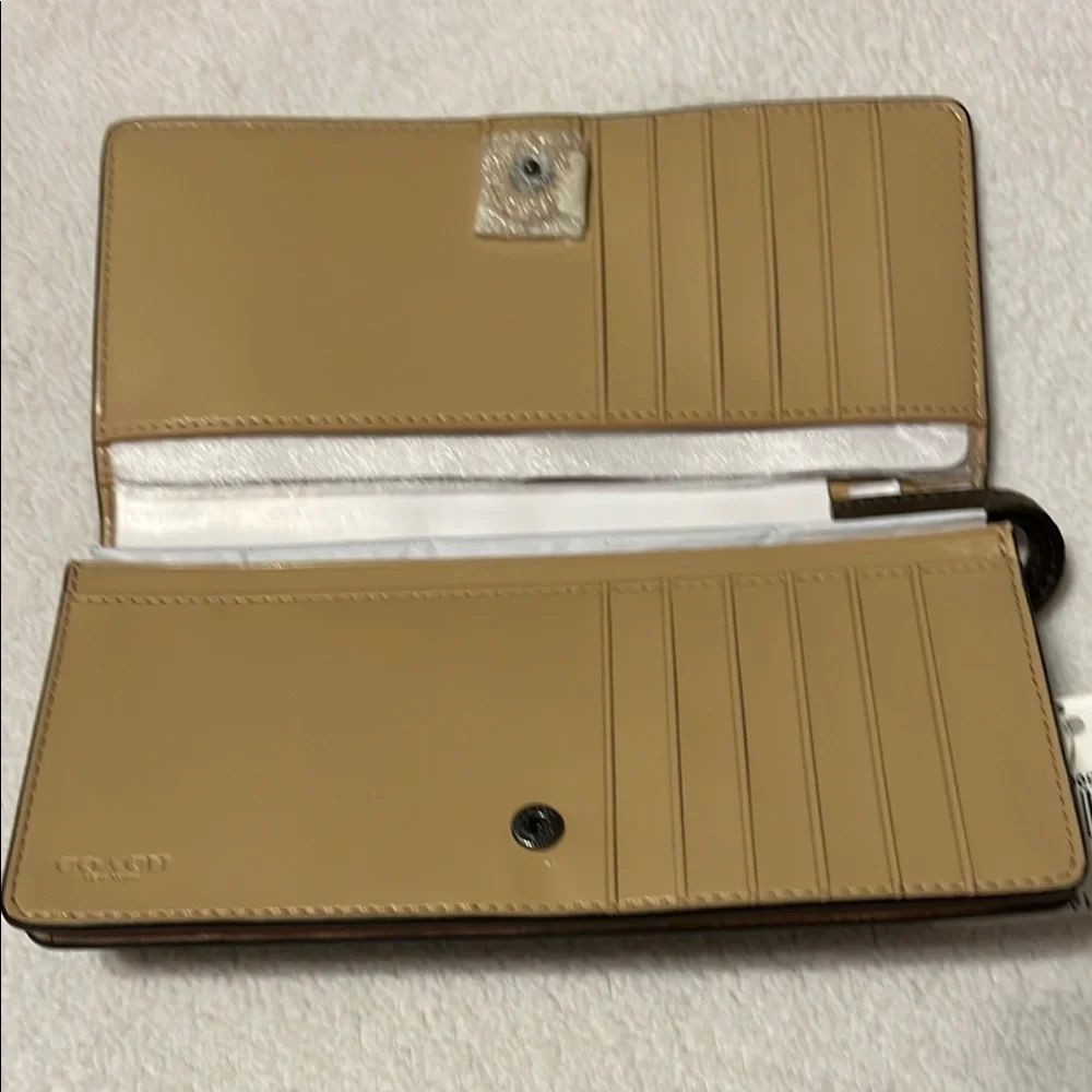 Coach Brown Leather Wallet with Wrist Strap - Picture 3 of 5